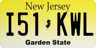 NJ license plate I51KWL