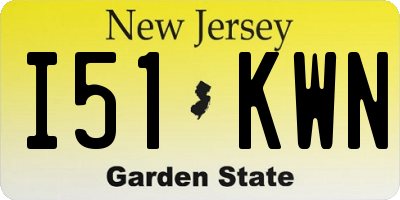 NJ license plate I51KWN