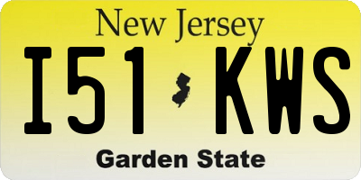 NJ license plate I51KWS