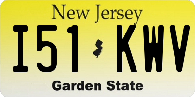NJ license plate I51KWV