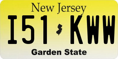 NJ license plate I51KWW