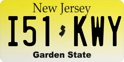 NJ license plate I51KWY