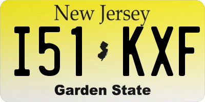 NJ license plate I51KXF