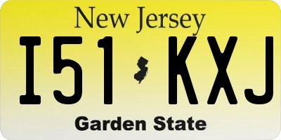 NJ license plate I51KXJ
