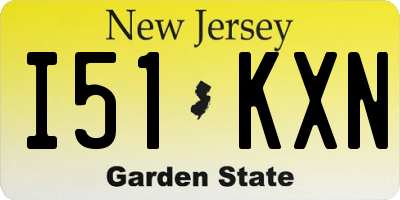 NJ license plate I51KXN