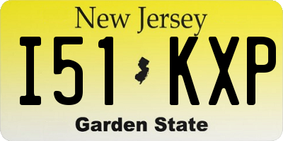 NJ license plate I51KXP