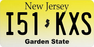 NJ license plate I51KXS