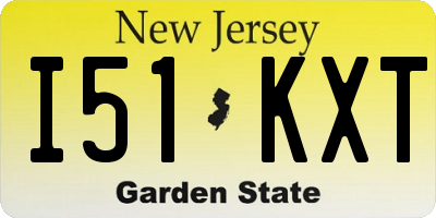 NJ license plate I51KXT