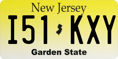 NJ license plate I51KXY