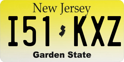 NJ license plate I51KXZ