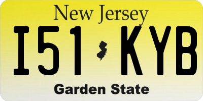 NJ license plate I51KYB