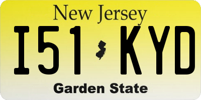 NJ license plate I51KYD