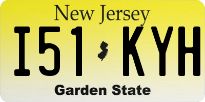 NJ license plate I51KYH