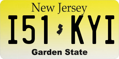 NJ license plate I51KYI