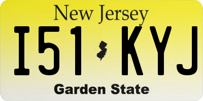 NJ license plate I51KYJ