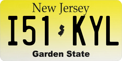 NJ license plate I51KYL