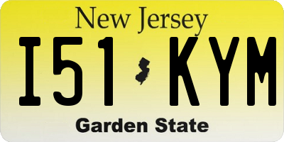 NJ license plate I51KYM