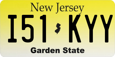 NJ license plate I51KYY