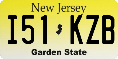 NJ license plate I51KZB