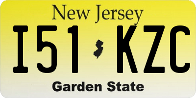 NJ license plate I51KZC