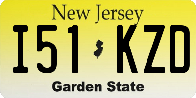 NJ license plate I51KZD