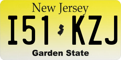 NJ license plate I51KZJ