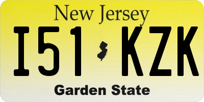 NJ license plate I51KZK