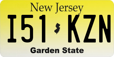 NJ license plate I51KZN