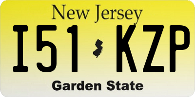 NJ license plate I51KZP