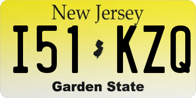 NJ license plate I51KZQ