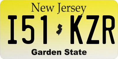 NJ license plate I51KZR