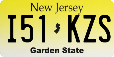 NJ license plate I51KZS