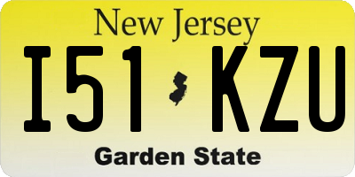 NJ license plate I51KZU