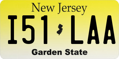 NJ license plate I51LAA