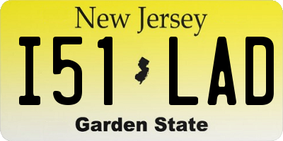 NJ license plate I51LAD