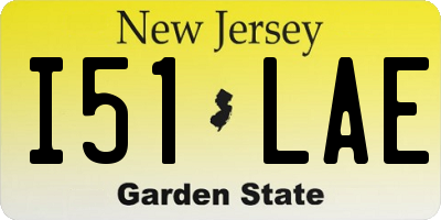 NJ license plate I51LAE