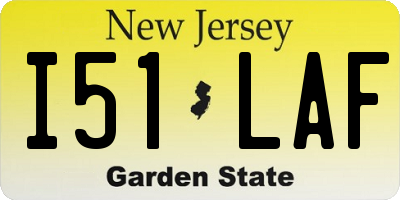 NJ license plate I51LAF
