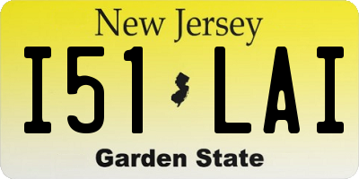 NJ license plate I51LAI