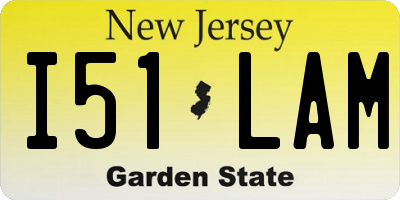 NJ license plate I51LAM