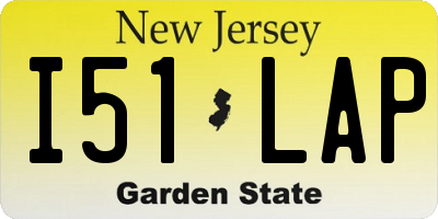 NJ license plate I51LAP