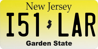 NJ license plate I51LAR