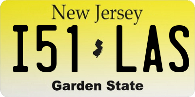 NJ license plate I51LAS
