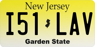 NJ license plate I51LAV