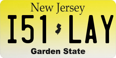 NJ license plate I51LAY
