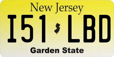 NJ license plate I51LBD