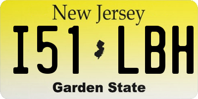 NJ license plate I51LBH