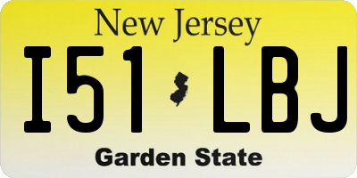 NJ license plate I51LBJ