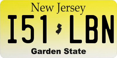 NJ license plate I51LBN