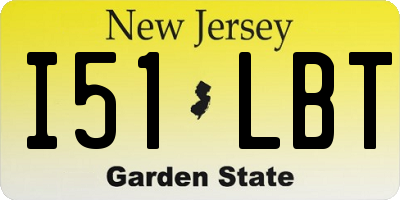NJ license plate I51LBT