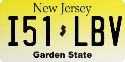 NJ license plate I51LBV